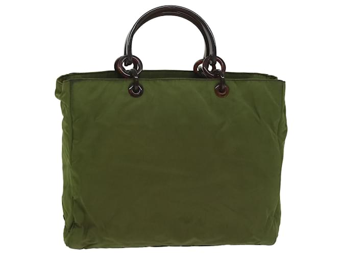 PRADA Hand Bag Nylon Green Auth bs8992  ref.1106510