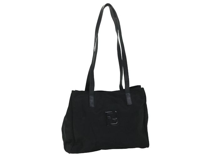 FENDI Borsa Tote Nylon Nera Auth ep1931 Nero
