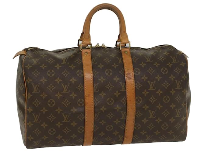 Louis Vuitton Monogram Keepall 45 Boston Bag M41428 LV Auth 55972 Cloth  ref.1106535