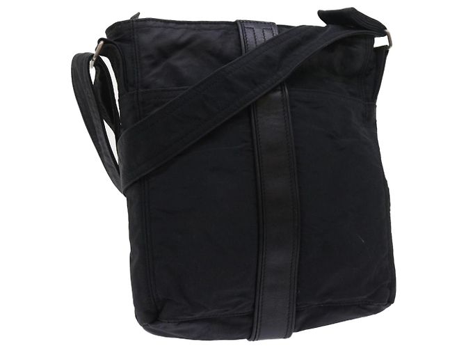 Hermès HERMES Acapulco Borsa a tracolla Nylon Nero Auth bs9024