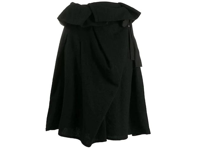 Comme Des Garcons Falda de lana negra de Comme des Garçons Negro  ref.1106562