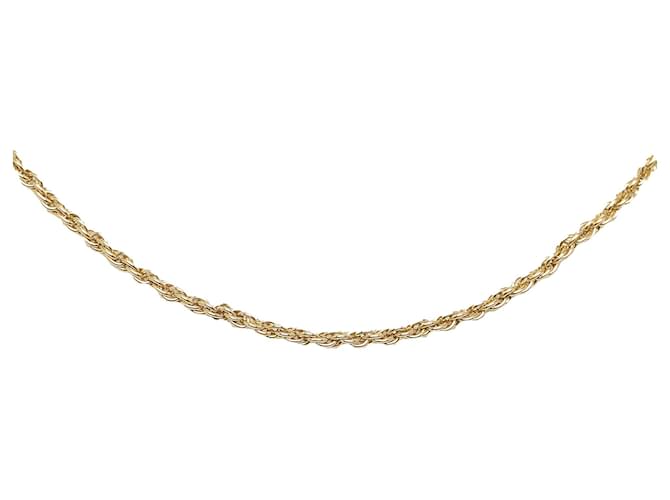 Dior Gold Gold-Tone Chain Necklace Golden Metal Gold-plated  ref.1106699