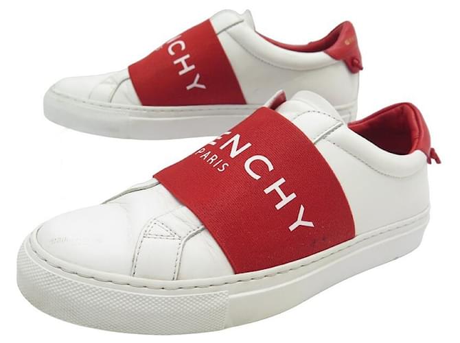 GIVENCHY SHOES URBAN STREET BE0005E0EB 36 WHITE LEATHER SNEAKERS SHOES  ref.1106740