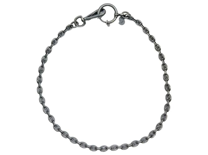 NEW VINTAGE CHRISTIAN DIOR LINKS NECKLACE 39 CM IN GRAY METAL NECKLACE JEWEL Grey  ref.1106767