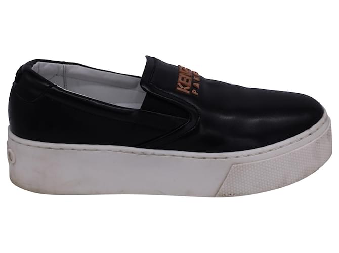 Leather slip best sale on platform sneakers