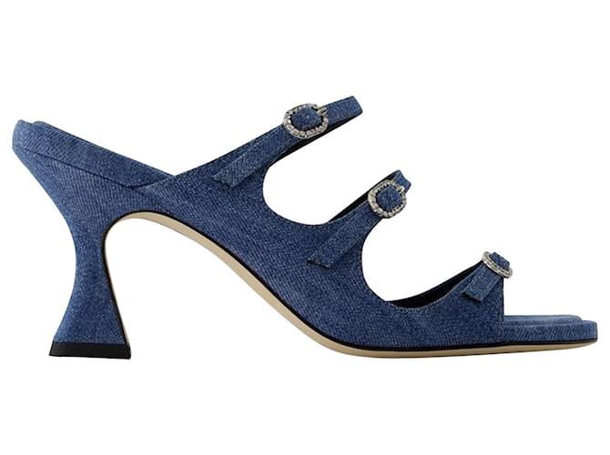 Sandálias Kitty - Carel - Jeans - Azul Algodão  ref.1106969