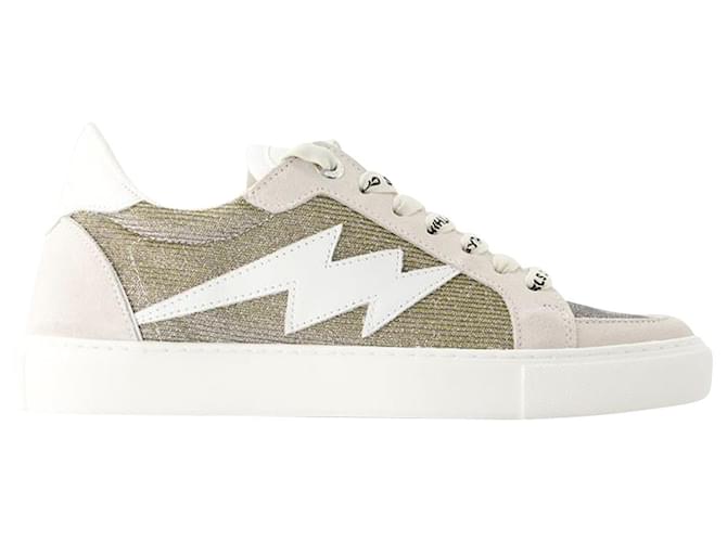 ZV1747 Sparkle Sneakers - Zadig & Voltaire - Canvas - Silver Silvery Metallic Cloth  ref.1106986