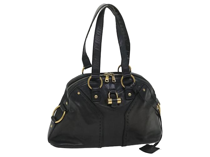 SAINT LAURENT Shoulder Bag Leather Black Auth bs9029  ref.1107042