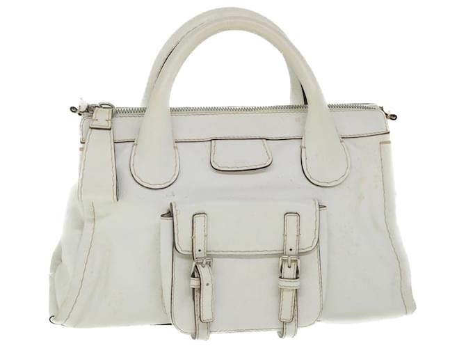 Chloé Chloe Hand Bag Leather White Auth ar10441  ref.1107080