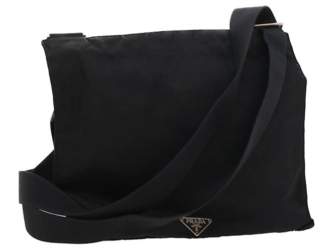PRADA Shoulder Bag Nylon Black Auth fm2762  ref.1107117