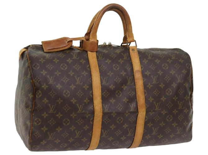 Louis Vuitton-Monogramm Keepall 50 Boston Bag M.41426 LV Auth 55981 Leinwand  ref.1107129