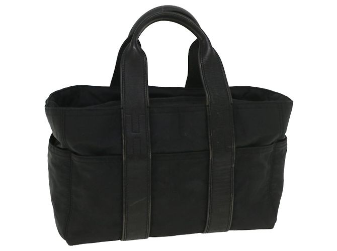 Hermès HERMES Acapulco PM Handtasche Nylon Schwarz Auth bs9023