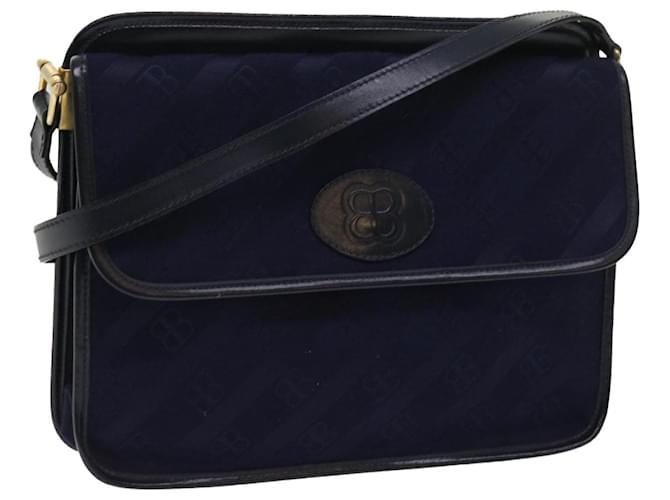 BALENCIAGA Shoulder Bag Canvas Navy Auth ep1966 Navy blue Cloth  ref.1107150