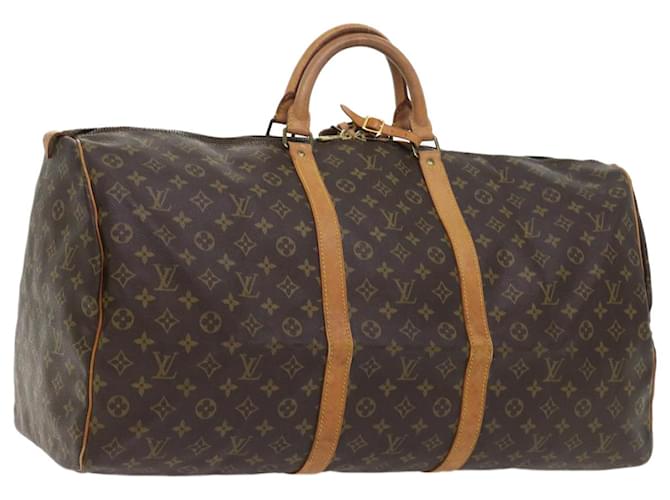 Louis Vuitton Monogram Keepall 60 Boston Bag M41422 LV Auth 56259 Cloth  ref.1107151