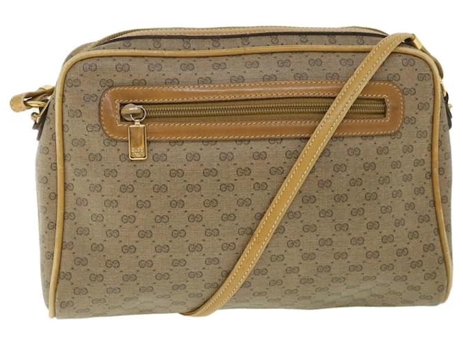 GUCCI Micro GG Supreme Umhängetasche PVC-Leder Beige 007 904 0014 Auth bs9086  ref.1107155