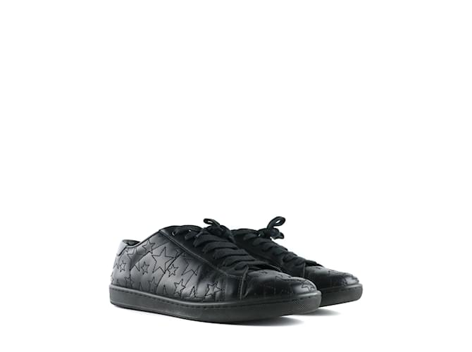 SAINT LAURENT Sneaker T.EU 39.5 Leder Schwarz  ref.1107187