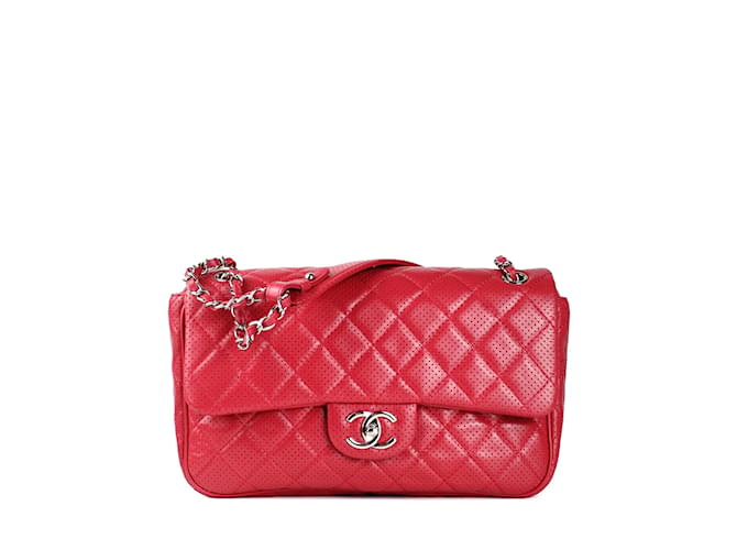 Timeless CHANEL Borse T.  Leather Rosso Pelle  ref.1107200
