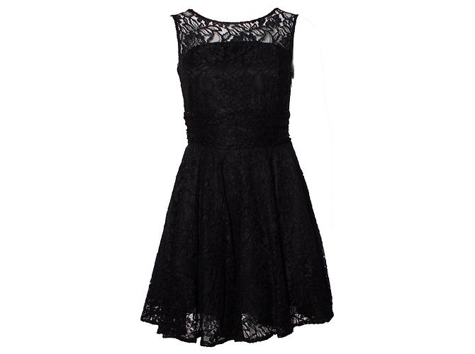 Autre Marque Flavio Castellani, robe trapèze en dentelle noire