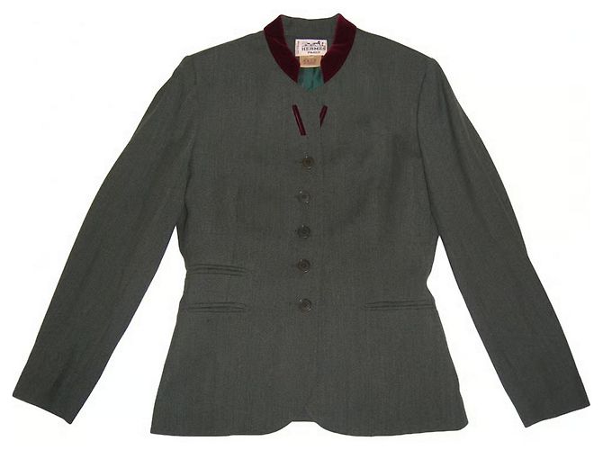 Hermès Terno de saia Cinza
