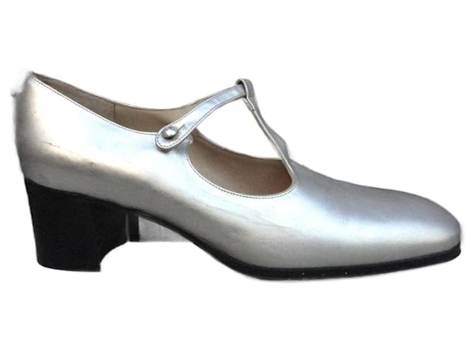 Free Lance p loafers 40 Silvery Leather  ref.1107228