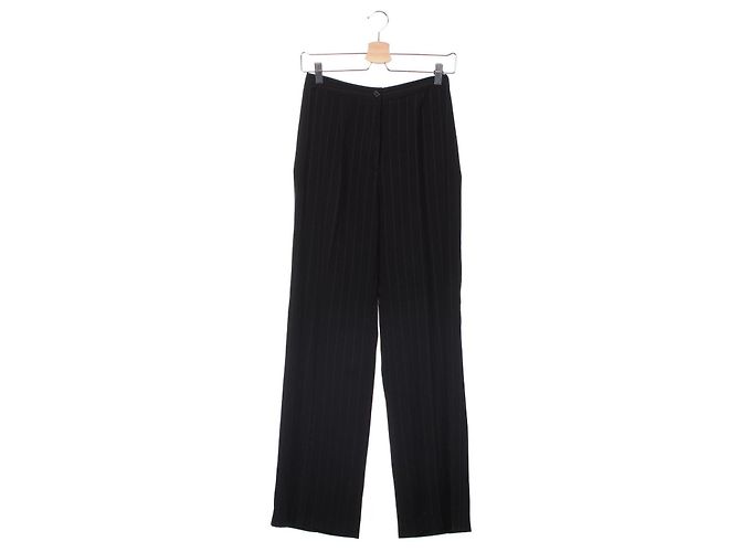 Autre Marque Calça listrada preta Ivan Grundahl Preto