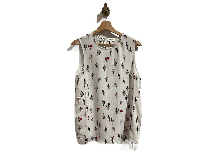 KENZO Tops T.FR 38 Polyester Weiß