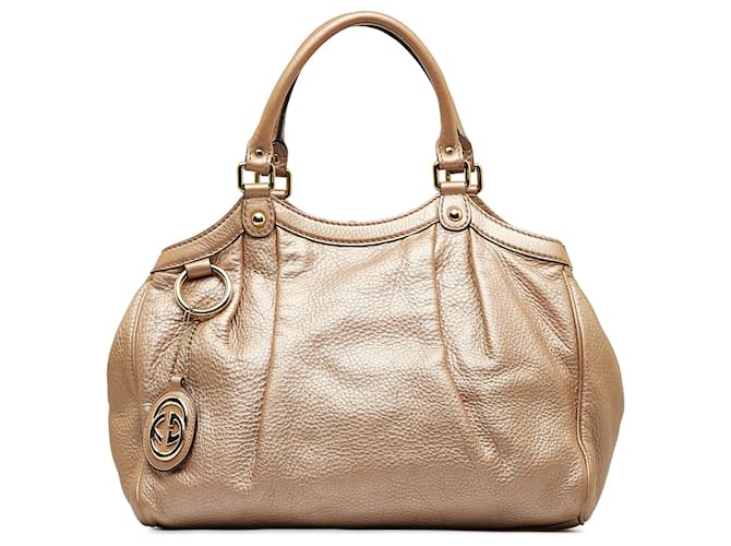 Gucci Gold Sukey Tote Bag Golden Leather Pony-style calfskin  ref.1107256