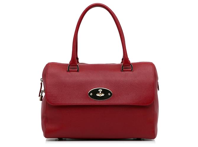 Mulberry Red Del Rey Handbag Leather Pony-style calfskin  ref.1107307