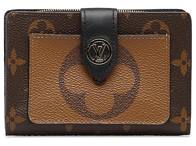 Louis Vuitton Brown Monogram Reverse Juliet Geldbörse Braun Leinwand  ref.1107337