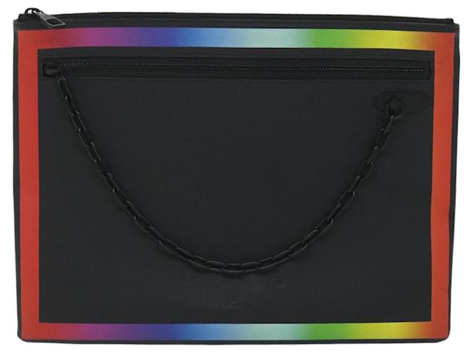 Louis Vuitton Pochette A4 Black Leather  ref.1107481