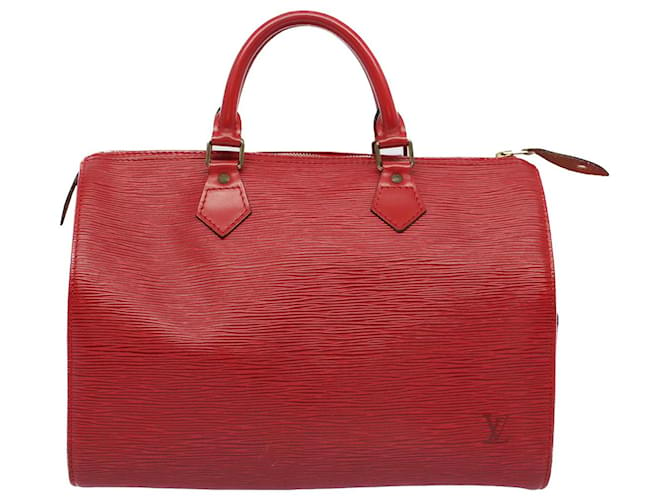 Louis Vuitton Speedy 30 Red Leather  ref.1107699