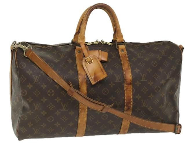 Louis Vuitton Monogram Keepall Bandouliere 50 Boston Bag M41416 LV Auth 56994 Cloth  ref.1107823