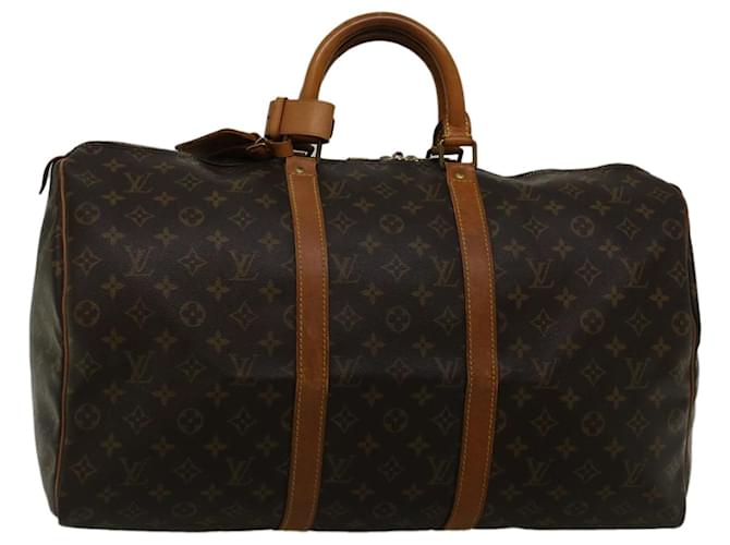 Louis Vuitton Monogram Keepall 50 Boston Bag M41426 LV Auth 57704 Cloth  ref.1107936