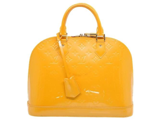 Louis Vuitton Alma Amarelo Couro envernizado  ref.1108022