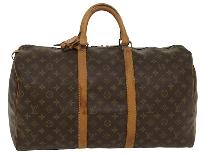 Louis Vuitton Keepall 50 Brown Cloth  ref.1108056