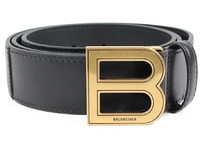 Balenciaga Cinturones Negro Cuero  ref.1108137