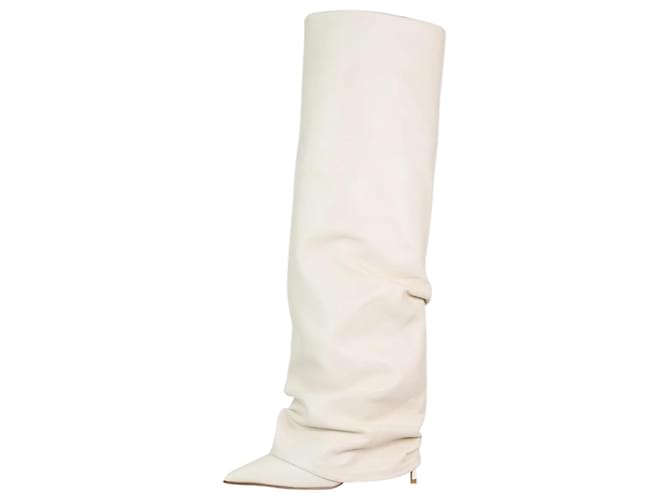 Le Silla Cream leather knee-high boots - size EU 38  ref.1108159