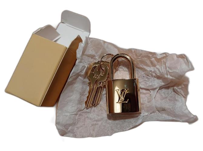Louis Vuitton Encantos de saco Dourado Metal  ref.1108177