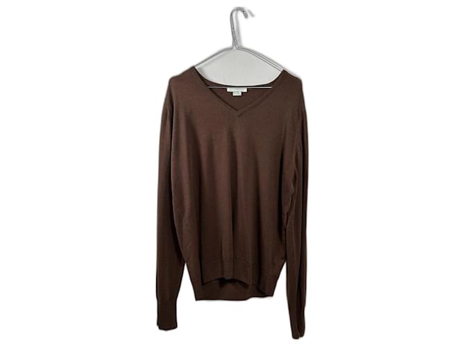 John Smedley Sweaters Brown Wool  ref.1108186