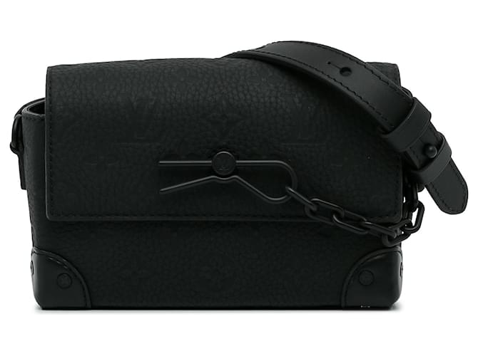 Portefeuille portable Louis Vuitton Monogram Taurillon Steamer noir Cuir Veau façon poulain  ref.1108224