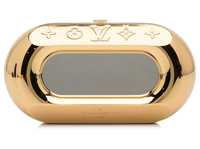 Embreagem Louis Vuitton Gold Minaudiere Shell Dourado Metal  ref.1108239