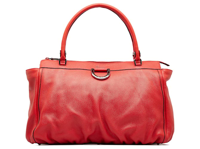 Gucci Red Abbey D Ring Leather Tote Bag Pony-style calfskin  ref.1108286