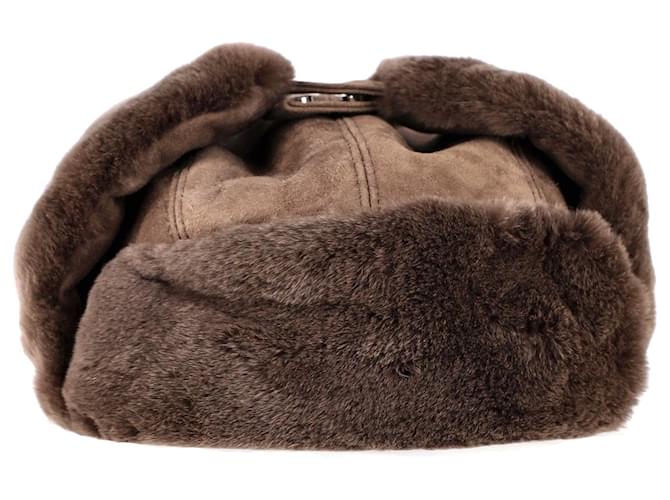 Loro Piana Winter Hat in Brown Suede  ref.1108540