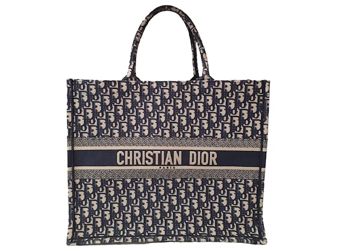 Christian Dior Totes Blue Leather  ref.1108769