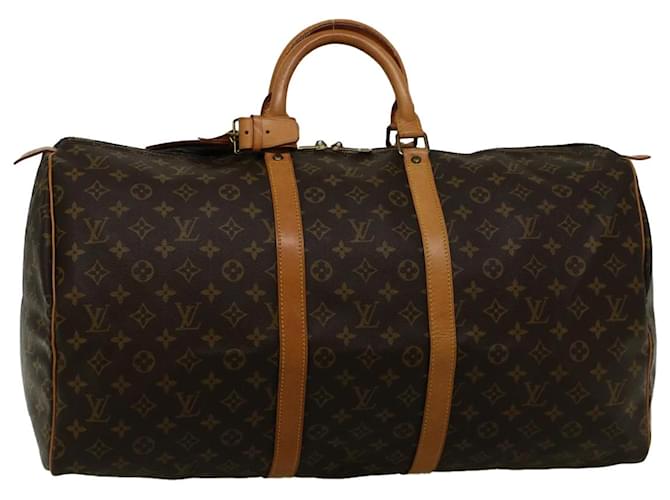 Louis Vuitton Monogram Keepall 55 Boston Bag M41424 LV Auth 57713 Cloth  ref.1108923