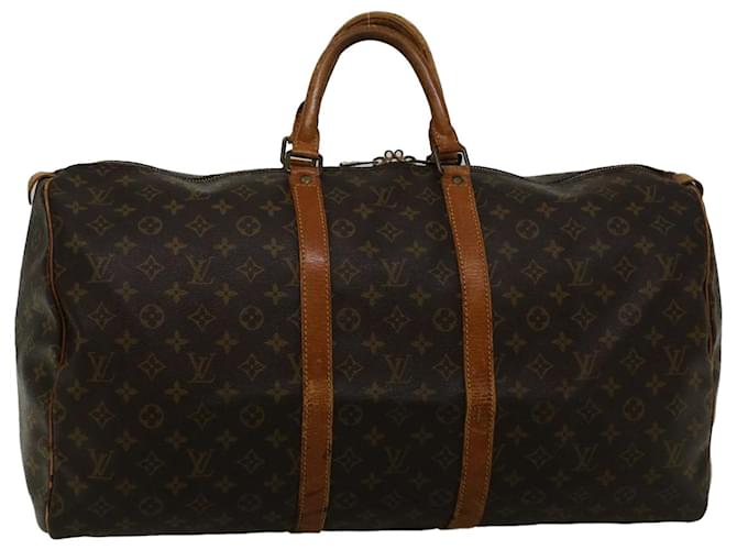 Louis Vuitton Monograma Keepall 55 Boston Bag M41424 Autenticação de LV 56989 Lona  ref.1108959
