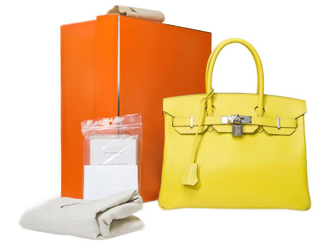 Hermès Borsa HERMES BIRKIN 30 in Pelle Gialla - 101563 Giallo
