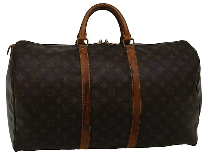 Louis Vuitton Monogram Keepall 50 Boston Bag M41426 LV Auth 57476 Cloth  ref.1108979