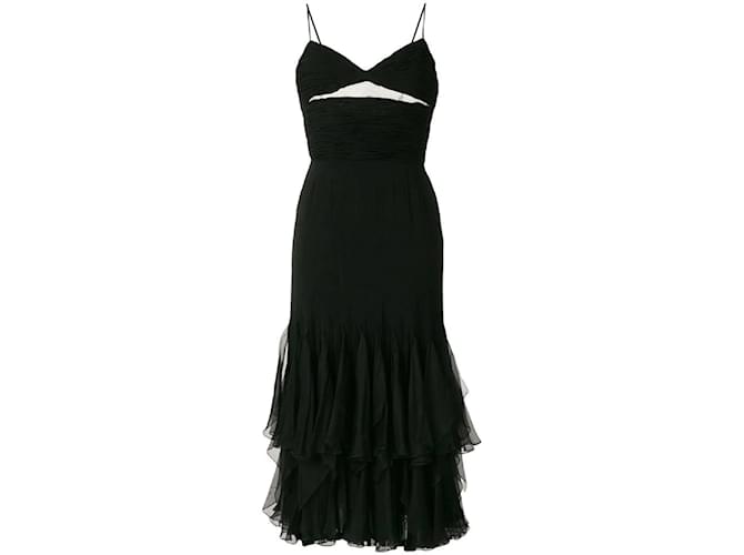Valentino black silk dress  ref.1109006