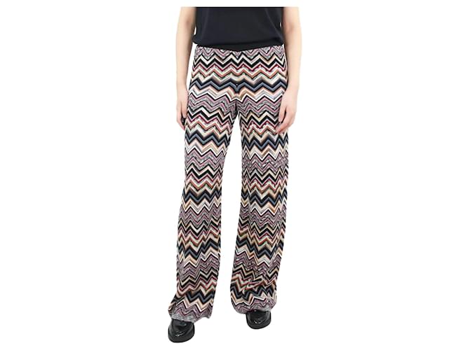Missoni Multicoloured wide-leg wool-blend trousers - size IT 44 Multiple colors  ref.1109289